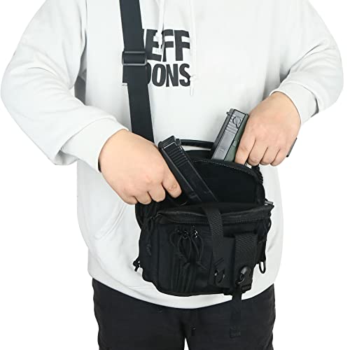 DegeTMVe Tactical Messenger Bag with Dual Holster Pack
