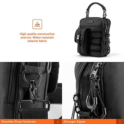 Fitdom Tactical Messenger Bag with Concealed Gun Holster