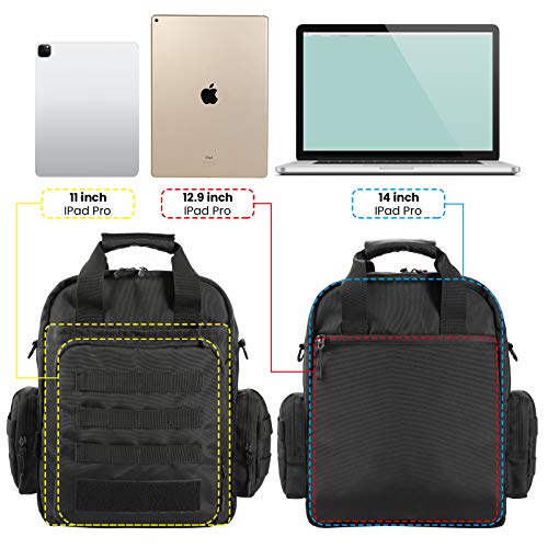 LarKoo Tactical Molle Briefcase with Pistol Holster