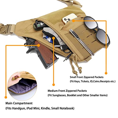 Valcen Men's Tactical Concealed Carry Sling Bag