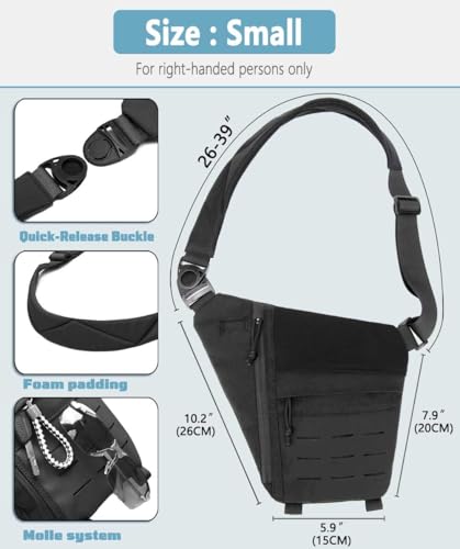 Stealth Concealed Carry Crossbody Bag for Men and Women