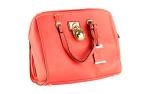 Coral Medium Bulldog Satchel Purse with Concealed Holster