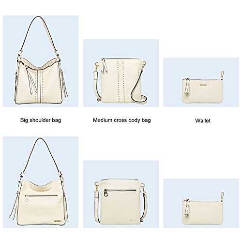 Montana West Concealed Carry 3-Piece Purse Set Beige