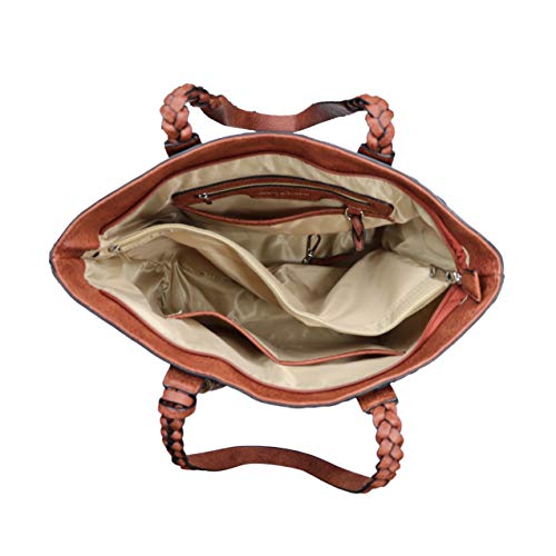 Cora Stitched Gun Tote for Concealed Carry (Mahogany)