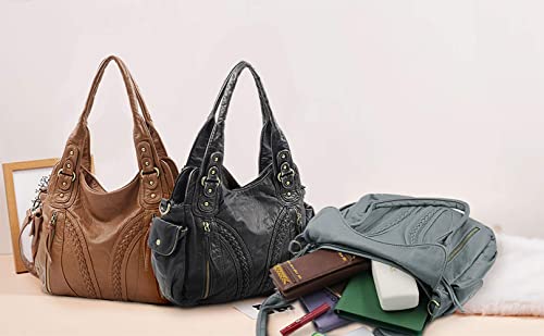 Montana West Roomy Concealed Carry Leather Crossbody Bag