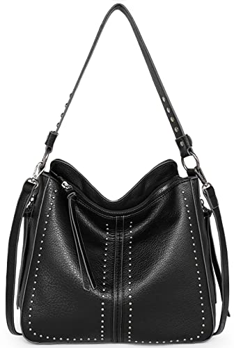 Black Leather Montana West Crossbody Shoulder Handbag Purse