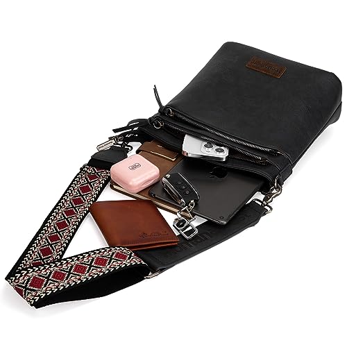 Large Crossbody Bag with Multi-Zip CCW Pocket