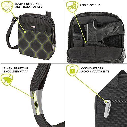 Black Slim Concealed Carry Bag by Travelon