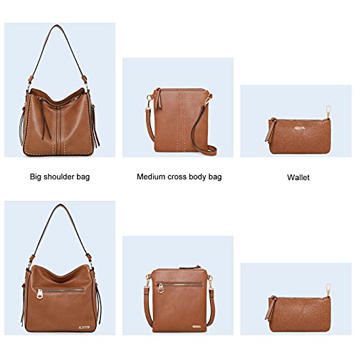 Montana West 3PC Hobo Purses Large Crossbody Bags
