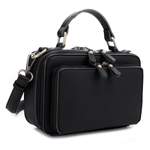 PANDORA Compact Concealed Carry Crossbody Satchel Purse - Black