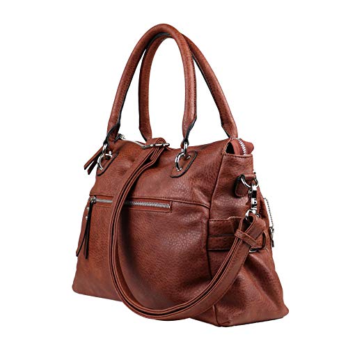 Faux Leather Jessica Satchel Concealed Carry Purse