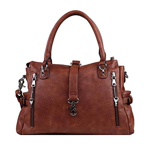 Faux Leather Jessica Satchel Concealed Carry Purse