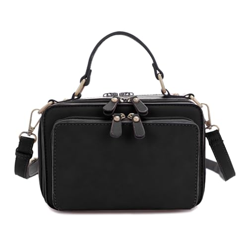 PANDORA Compact Concealed Carry Crossbody Satchel Purse - Black