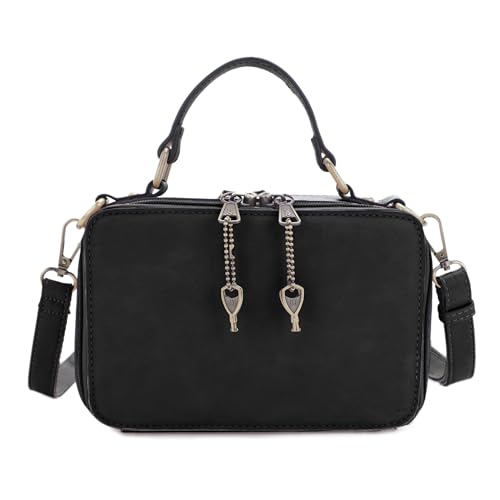 PANDORA Compact Concealed Carry Crossbody Satchel Purse - Black