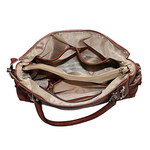 Faux Leather Jessica Satchel Concealed Carry Purse
