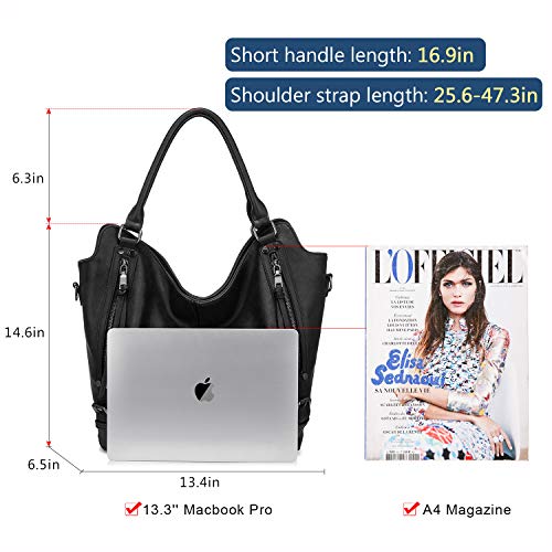 Women's Leather Hobo Purse with Detachable Holster Conceal Carry
