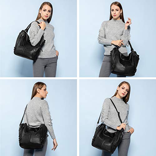 Women's Leather Hobo Purse with Detachable Holster Conceal Carry