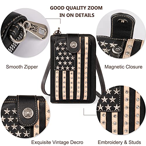 Patriotic Studded Tote Satchel Concealed Carry Purse