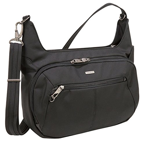 Black Travelon Concealed Carry Hobo Bag, Anti-Theft, One Size
