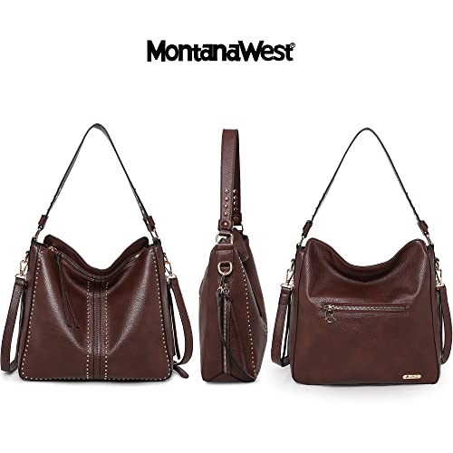 Montana West Large Vegan Leather Concealed Carry Hobo Bag