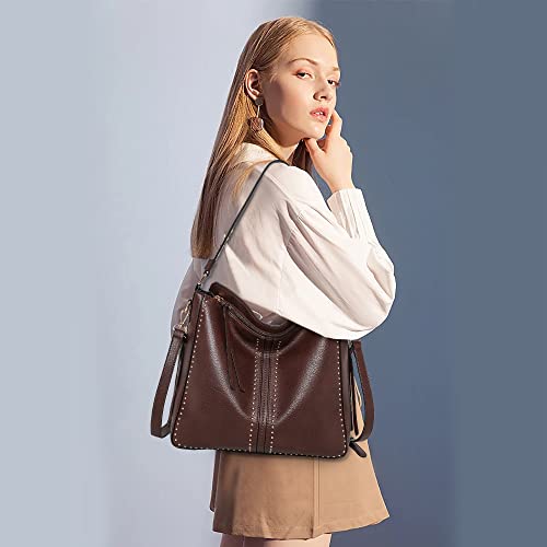 Montana West Large Vegan Leather Concealed Carry Hobo Bag