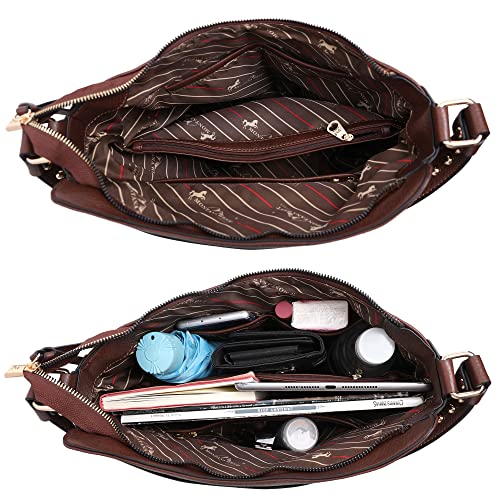 Montana West Large Vegan Leather Concealed Carry Hobo Bag