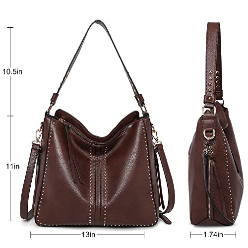 Montana West Large Vegan Leather Concealed Carry Hobo Bag