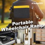 Aluminum Threshold Ramp, 600lbs, Portable, Anti-Slip, Wheelchair, 10L x 31.5W, Black