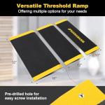 Aluminum Threshold Ramp, 600lbs, Portable, Anti-Slip, Wheelchair, 10L x 31.5W, Black