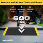 Aluminum Threshold Ramp, 600lbs, Portable, Anti-Slip, Wheelchair, 10L x 31.5W, Black