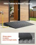 VEVOR 4" Rise Rubber Threshold Ramp, Wheelchair/Scooter, Black