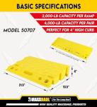 MAXXHAUL 50707 Yellow Portable Interlocking Curb Ramps Set