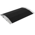 Aluminum Wheelchair Threshold Ramp with Frame, Non-Slip Surface