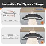 Aluminum Wheelchair Threshold Ramp with Frame, Non-Slip Surface