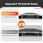 Aluminum Wheelchair Threshold Ramp with Frame, Non-Slip Surface