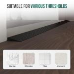 2'' Rubber Threshold Ramp for Doorways and Driveways