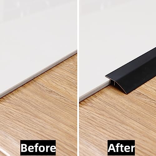 Black Aluminum Threshold Ramp for 0.2-0.5 inch Gap