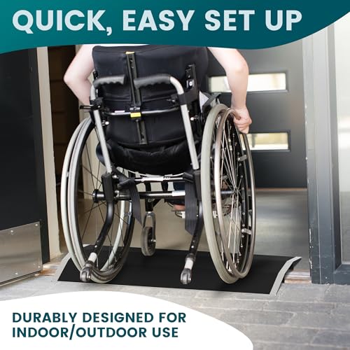 Aluminum Wheelchair Ramp with Supporting Frame & Non-Slip Surface
