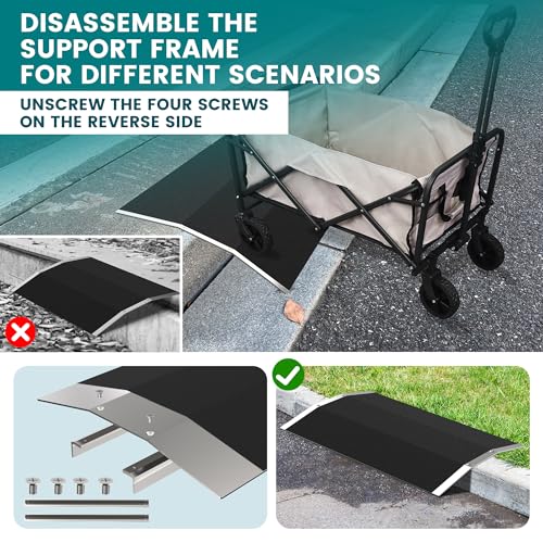 Aluminum Wheelchair Ramp with Supporting Frame & Non-Slip Surface