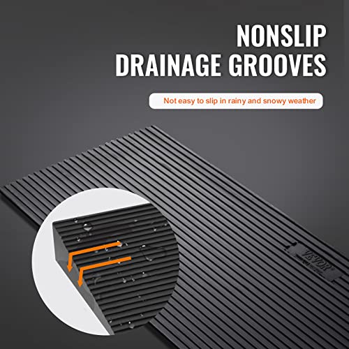 VEVOR Cuttable 1.2" Rise Rubber Threshold Ramp