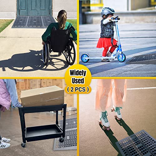 HOXWELL Modular 3" Rise Doorway Threshold Ramps (2 PCS)