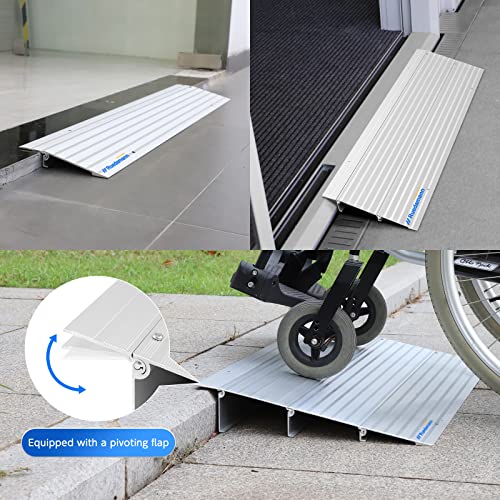 Aluminum Threshold Ramp for Wheelchairs and Scooters