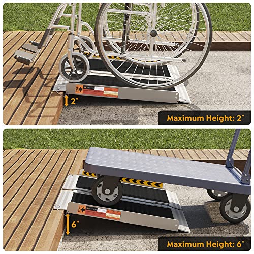 ORFORD Non-Skid 2FT Threshold Ramp for Wheelchairs, Scooters