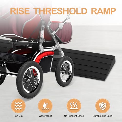Self-Adhesive Rubber Threshold Ramp for Wheelchair, Stroller, Scooter