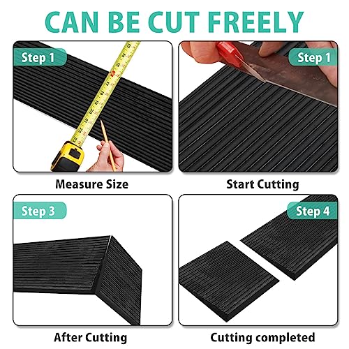 Linkloos Adjustable Rubber Threshold Ramp, Non-Slip Surface