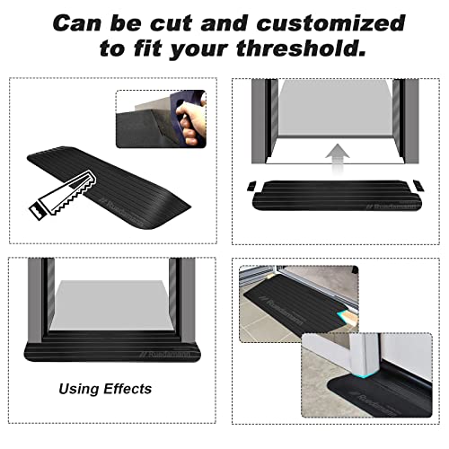 Ruedamann 1 Inch Threshold Ramp for Doorways & Bathroom
