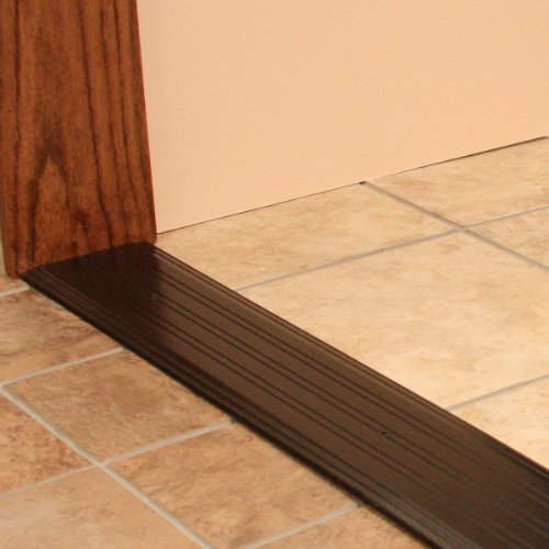 Bronze Fluted Saddle Threshold Ramp - 1/4" x 5" x 36