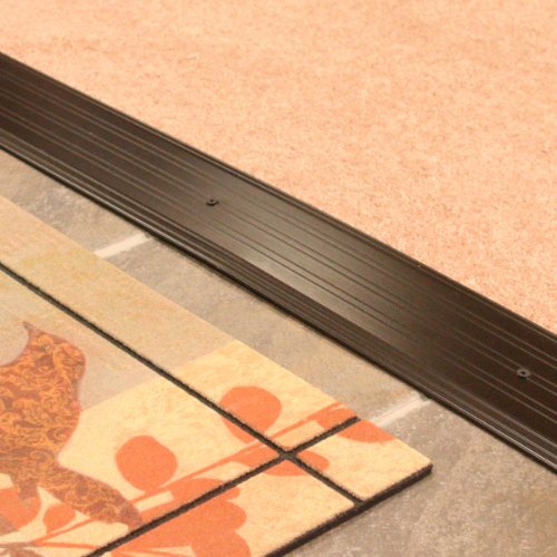 Bronze Fluted Saddle Threshold Ramp - 1/4" x 5" x 36
