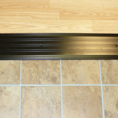 Bronze Fluted Saddle Threshold Ramp - 1/4" x 5" x 36