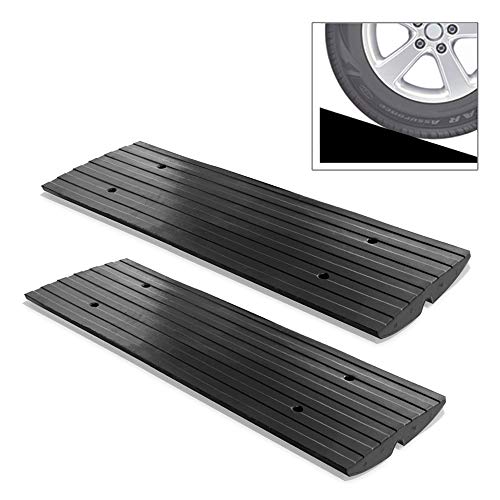 Pyle 4ft Heavy Duty Rubber Threshold Bridge Ramps